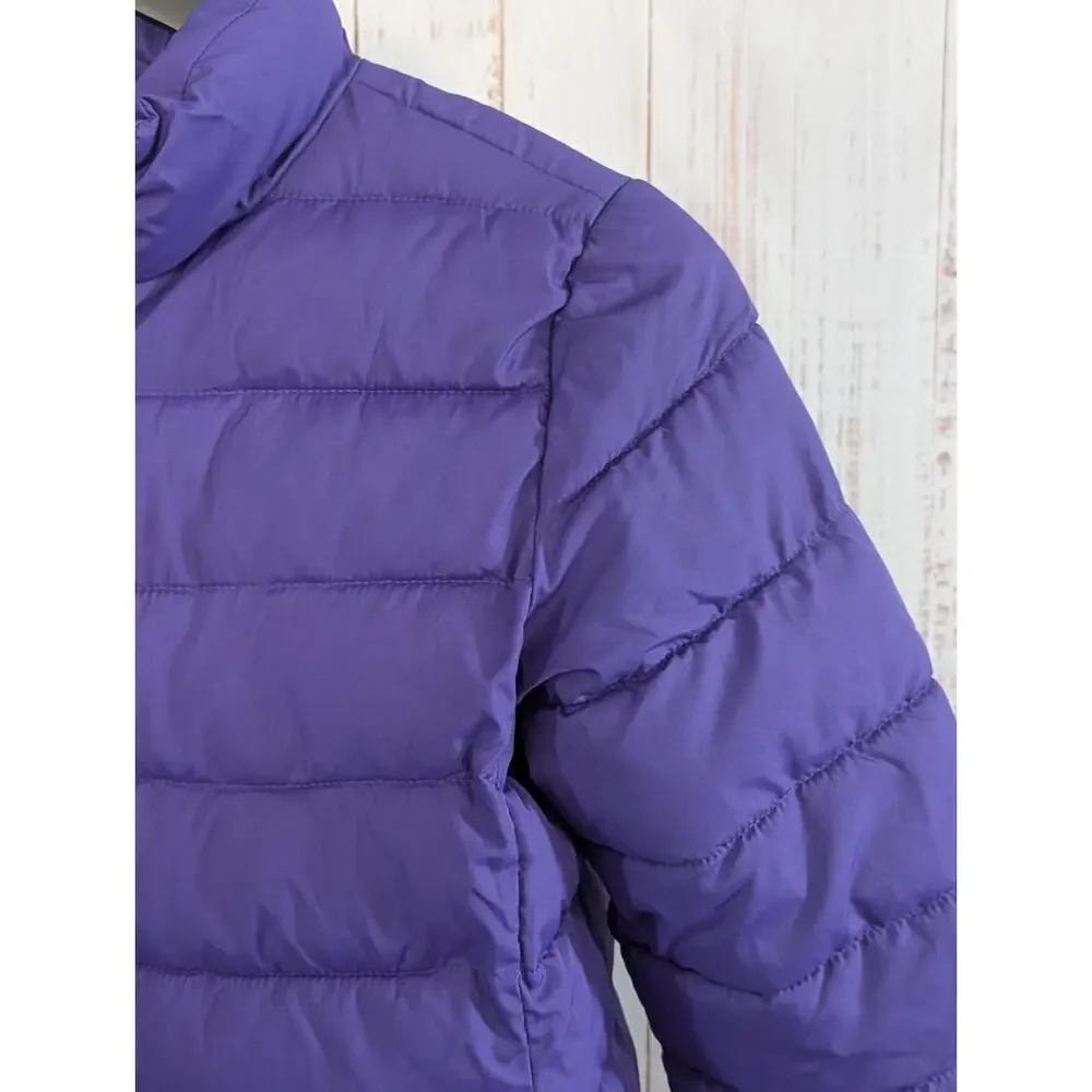 The Children's Place Jacket Girls XL Purple Full Zip Quilted Shell: NWT Collared